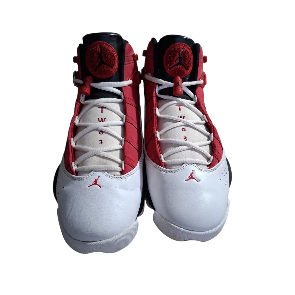 Nike Air Jordan 6 Rings Mens size 12 White/Carmine Basketball Lifestyle Sneakers